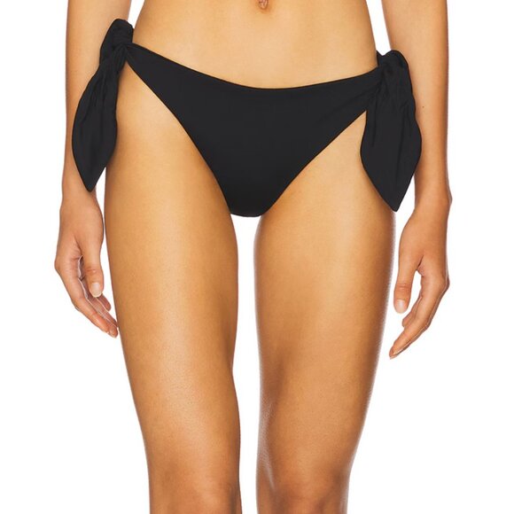 Susana Monaco Adjustable Tie Bottom in Breathe Black Small S - Picture 1 of 3